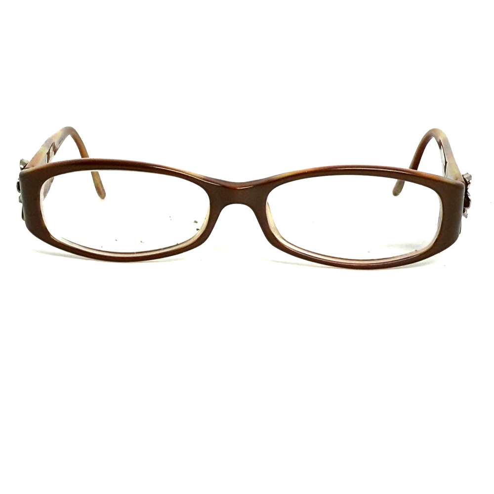 Bvlgari 467-B 809 Eyeglasses Frames Full RIm 54-16-135 Brown H18989